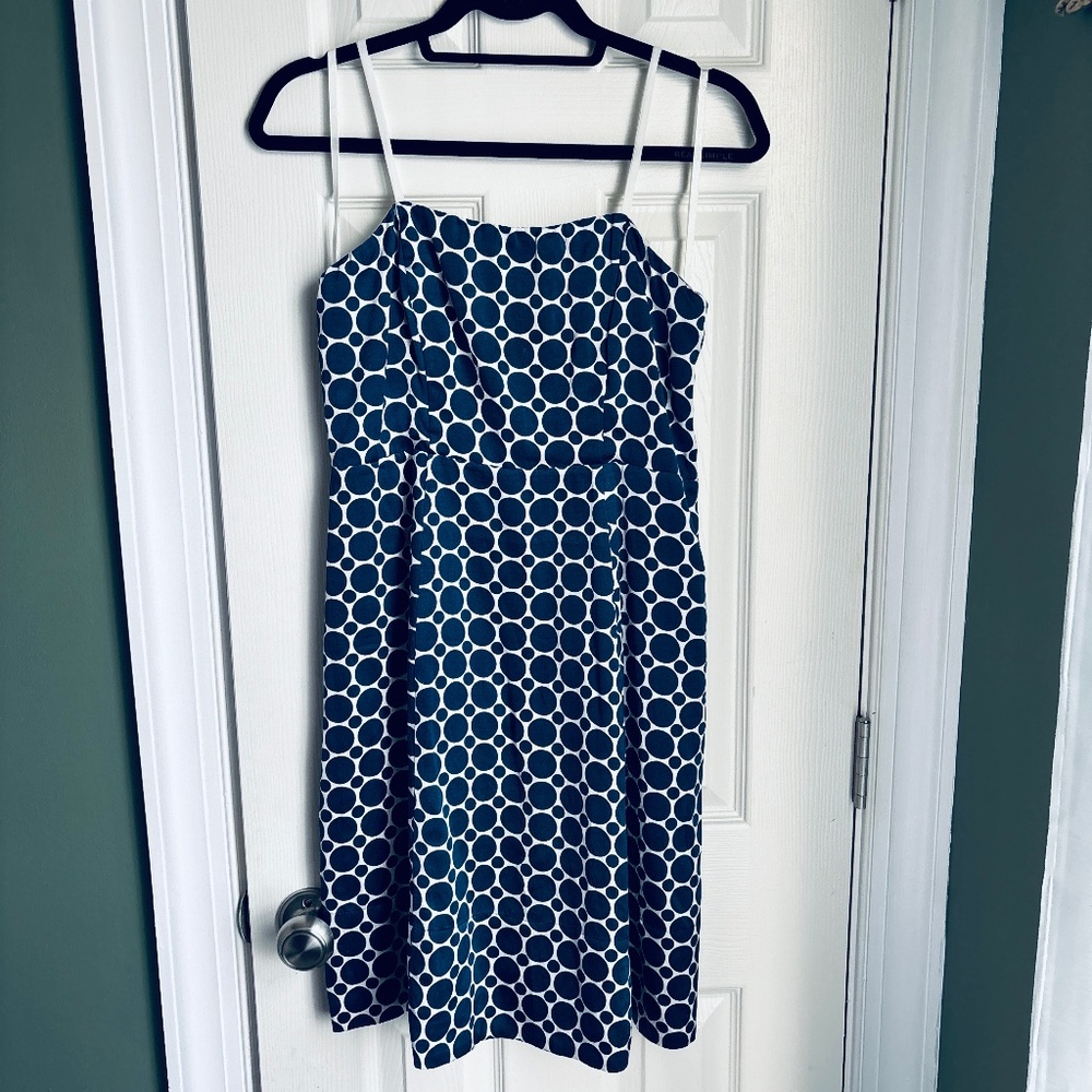 The Limited Y2K Silk Blend Polka Dot Spaghetti Strap Dress Size 8
